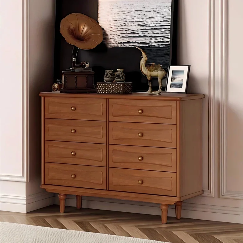 

FG40French retro style solid wood six-bucket cabinet American living room wall storage storage cabinet