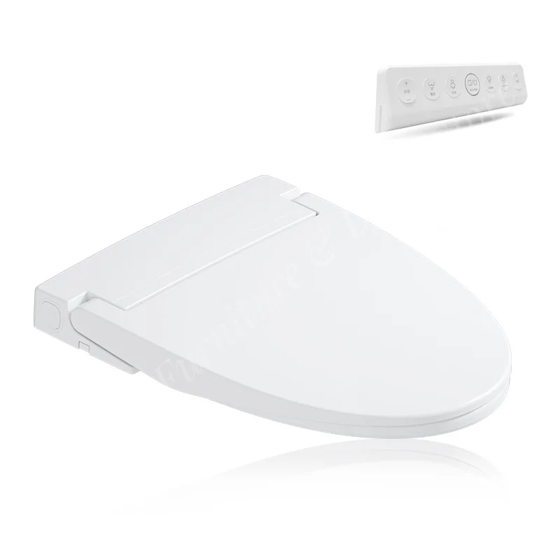 V Shape Smart Toilet Lid Auto Spray Heated Electric Bidet Cover With Remote Ultra Slim Smart Toilet Seat