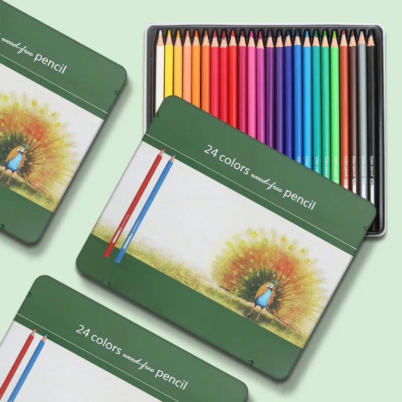 

Zoco 24 Color School Supplies Iron Box Prismacolor Premier Practical Pencil Color Pencil Hand Drawn School Supplies Stationery