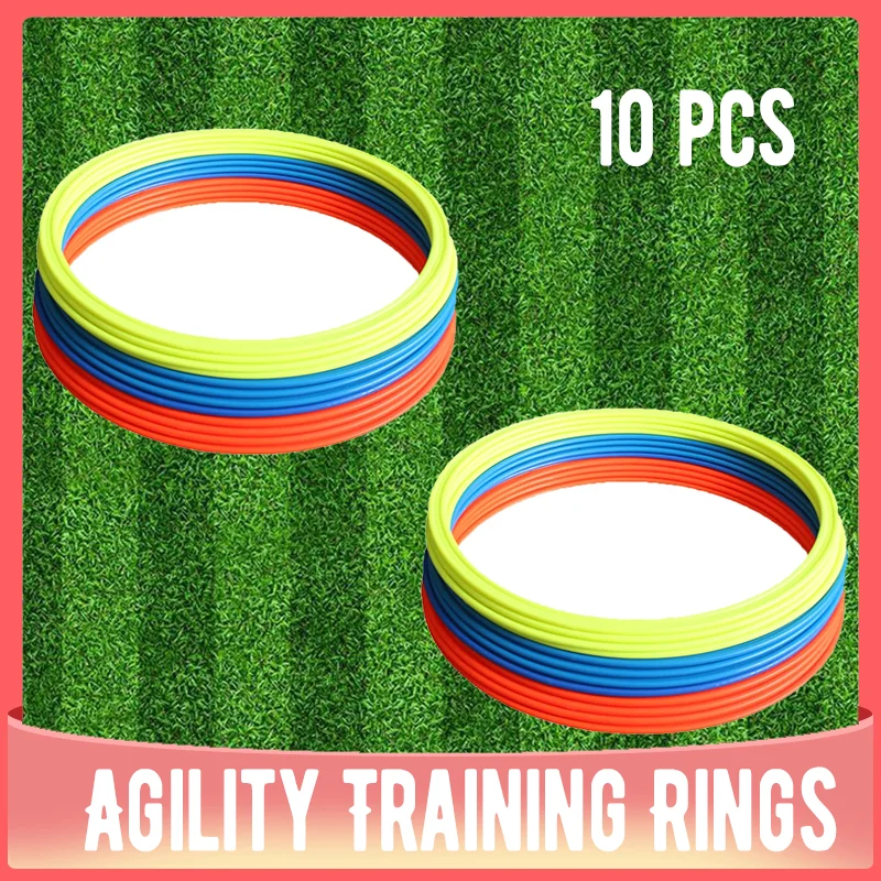 10 teile/satz Agility Trainings ringe tragbare Fußball Fußball Speed Agility Trainings ringe Sport Futbol Trainings geräte