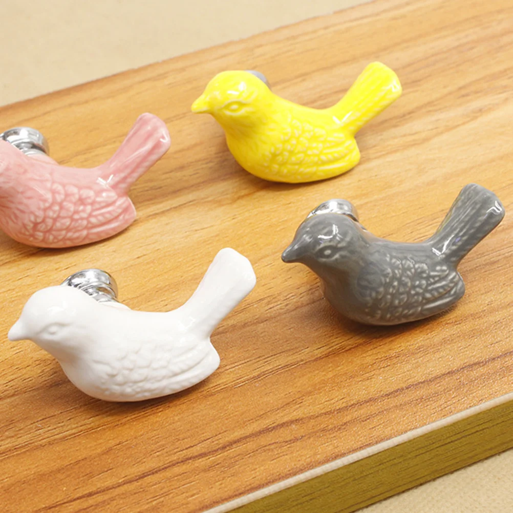 

Modern Drawer Knob Kitchen Cabinets Retro Knobs Silver Ceramic 's Room Handle