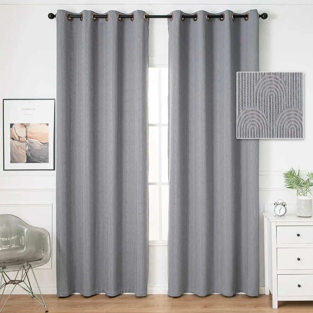 

Выполненные на заказ 85% затемняющие современные однотонные жаккардовые синельные шторы, готовая занавеска для гостиной, спальни