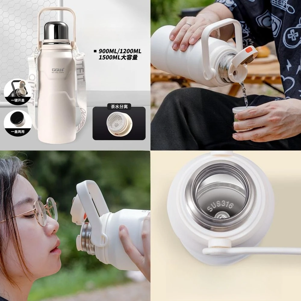 

Car Mount Water Cup Temperature Control Insulated Cup Large Capacity Double Drinking 316L High Aesthetic Insulated Water Bottle