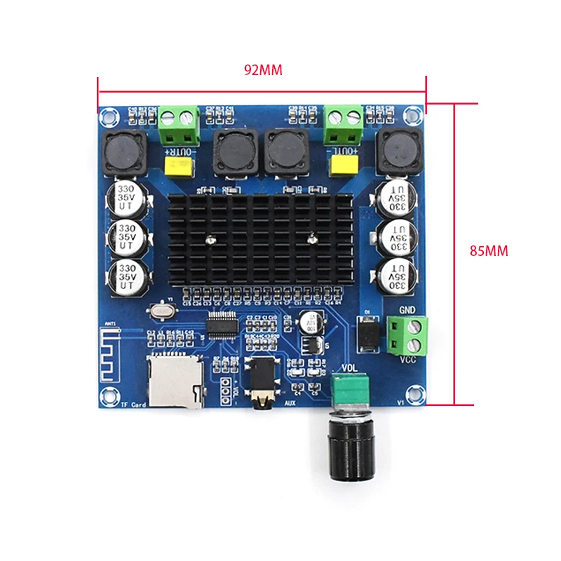 KYYSLB 100W*2.0 TDA7498 5.0 Bluetooth Amplifier Board XH-A105 Digital Amplificador Board Support AUX Onboard Potentiometer