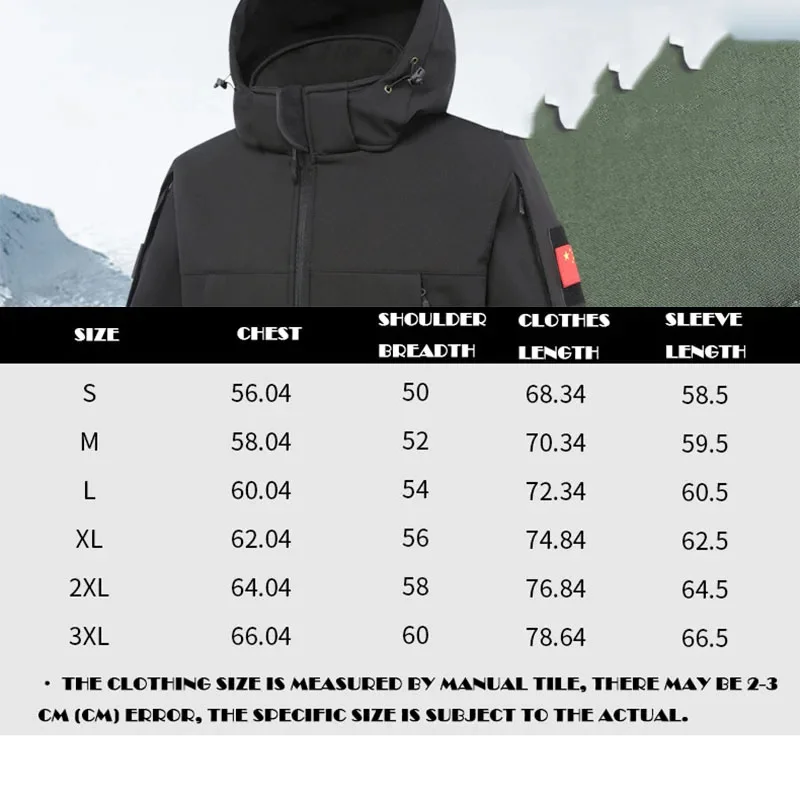 Oulylan Waterproof Military Outdoor Jackets Men Shark Skin Soft Shell Tactical Windbreaker Army Combat Jacket Mens Bomber Coat