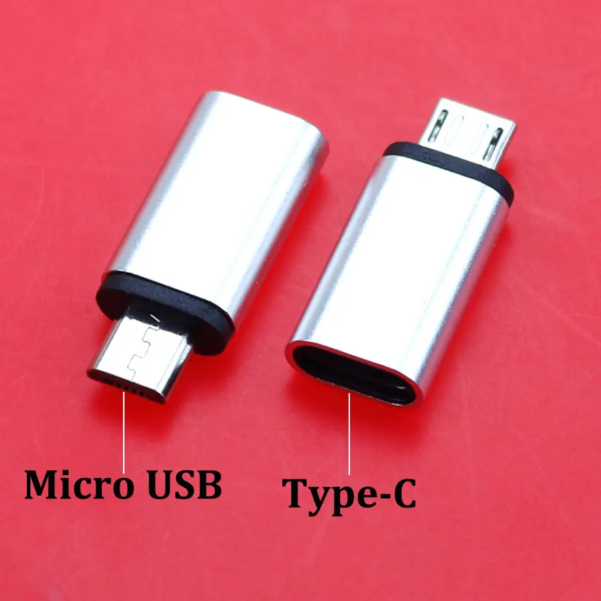 1Piece Silvery Micro USB 3.0 Type-C iOS Adapter Plug Male to Female Converter Charging Connector For iPhone Samsung S8 S9 Xiaomi