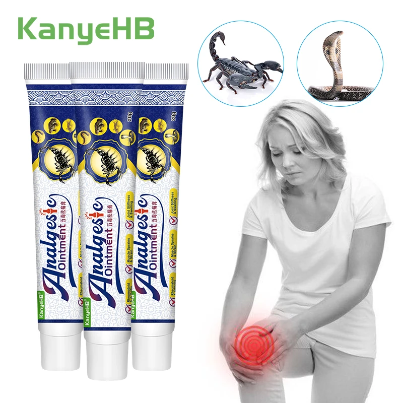 3pcs Pain Relief Cream Scorpion Joint Treatment Ointment Knee Hydrarthrosis Analgesia Therapy Cream Muscle Aches Sciatica A1528