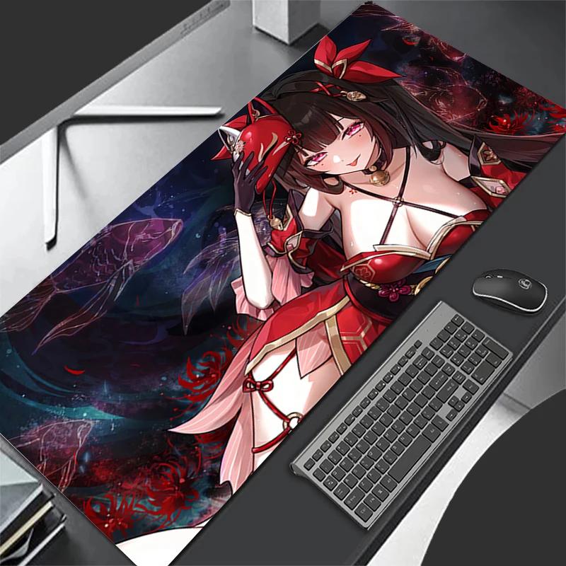 Alfombrilla de ratón, accesorios para juegos de ordenador, alfombrilla para teclado, alfombrilla de ratón de goma para PC de oficina, decoración de escritorio, alfombrilla para ratón brillante Honkai Star Rail