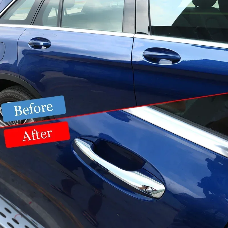 

ABS LHD For Mercedes Benz E Class W213 2016-2023 GLC X253 C Class W205 2015-2021 Car Door Handle Trim Cover Exterior Accessories