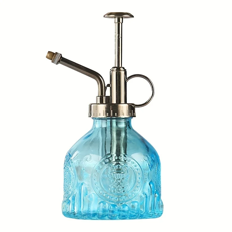 1pc Glas Bewässerung Spray Flasche, Vintage Bronze Kunststoff Top Pumpe Gießkanne Glas Spray Flasche Pflanze Mister, für Zimmer Pflanzen – Detail 3