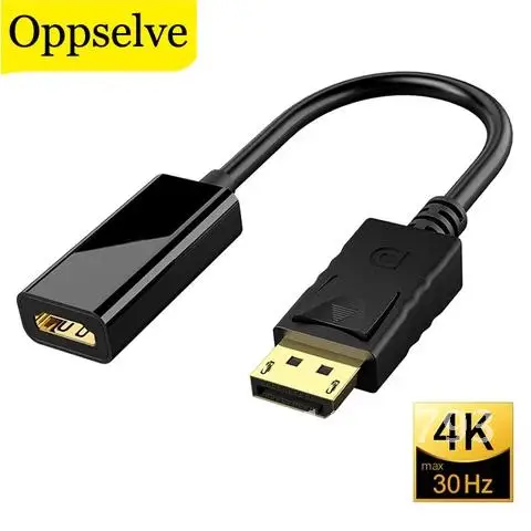4K Displayport DP to HDMI-compatible Adapter 1080P Display Port Cable Converter For PC Projector HDMI-compatible Adapter Cable