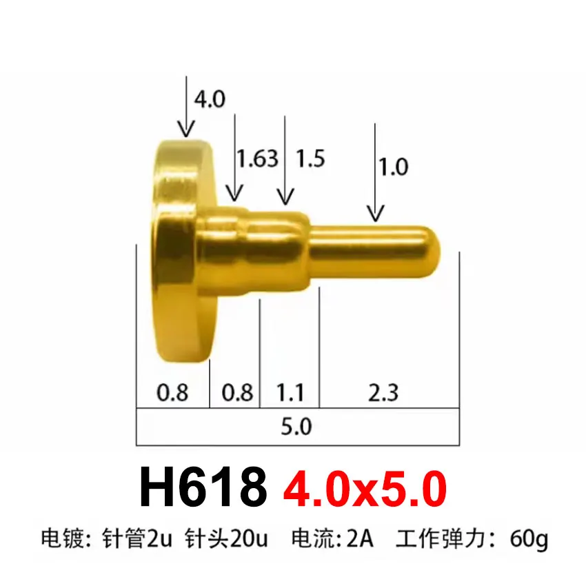 1 sztuk 1A 1.5A 2A wysoki prąd złącze szpilkowe Pogopin sprężyna baterii obciążony kontakt SMD igła PCB 3 4 5 7 8 MM Test Prob
