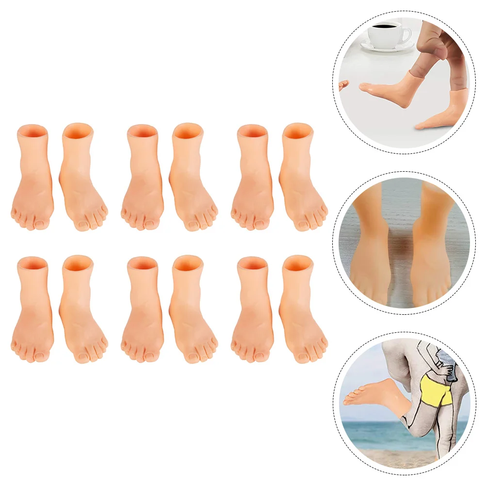 6 Pairs Finger Booties Puppets for Babies Toys Educational Supplies Tub Creative Toddler Baby Vinyl Foot Model