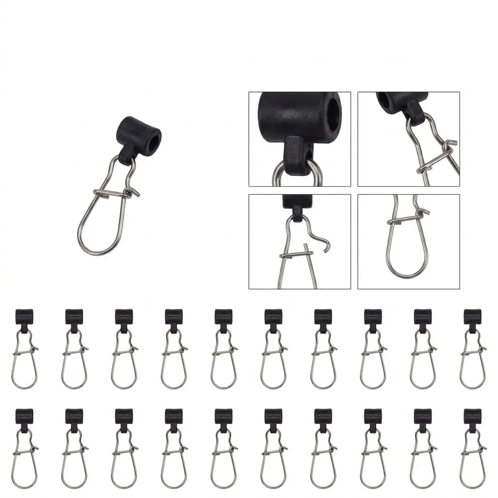 50pcs 42mm Fishing Line Sinker Slides Connectors With Duo-Lock Snap Repair Parts Fishing Tackle Accessories