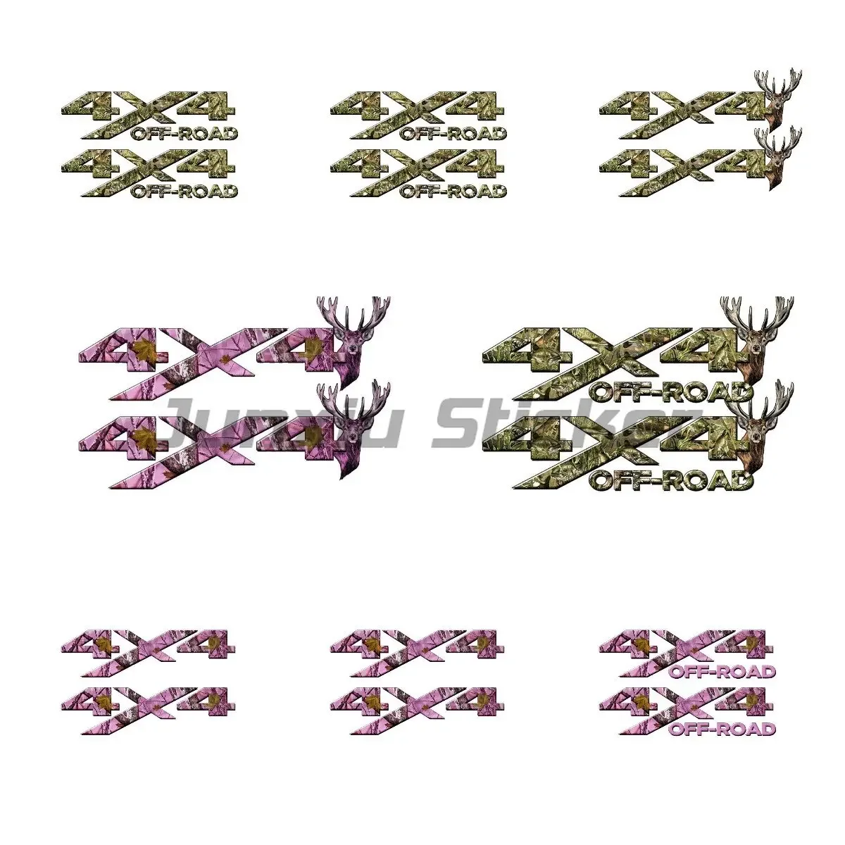 

4x4 Off Road Bass Deer Head Decal Truck Off Road Sticker Laptop Windows Windshield Off Road Auto Parts Body Fits Most Vehicles