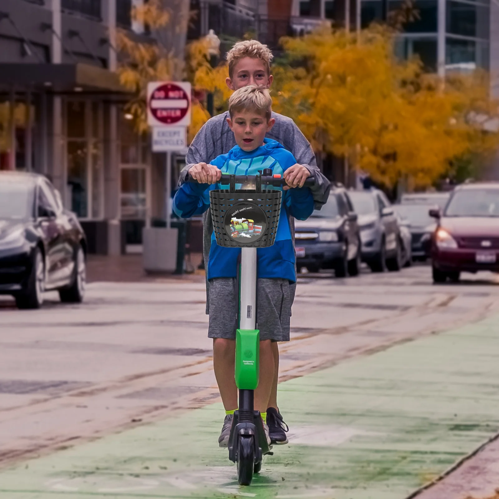 

Kids Front Bike Plastic Basket Scooter Storage Container Scratch Resistant for Children Bike Basket Kids Bicycles Container