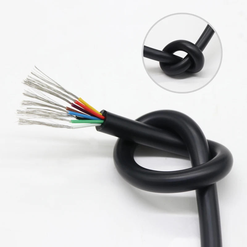 1/5/10m Silicone Wire Cable T12 Soldering Iron Station 2 Cores~10 Cores Tinned Copper PTFE Insulation High Temperature Line