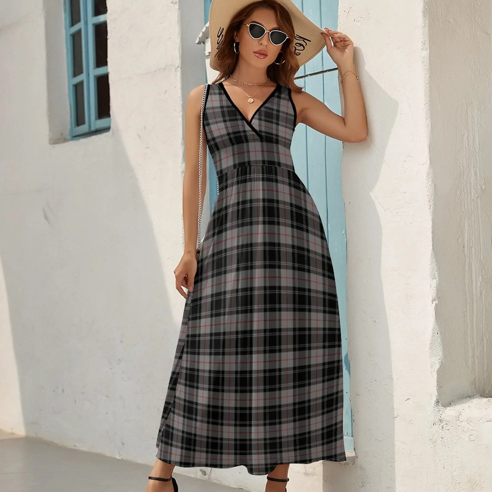 Clan Moffat Tartan Sleeveless Dress woman dress dresses for women