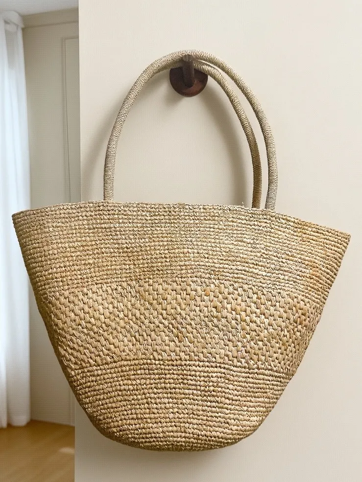 2026 New Extra Large Straw Tote Bag Lightweight Handmade Handbag Gift for Women Summer image 3