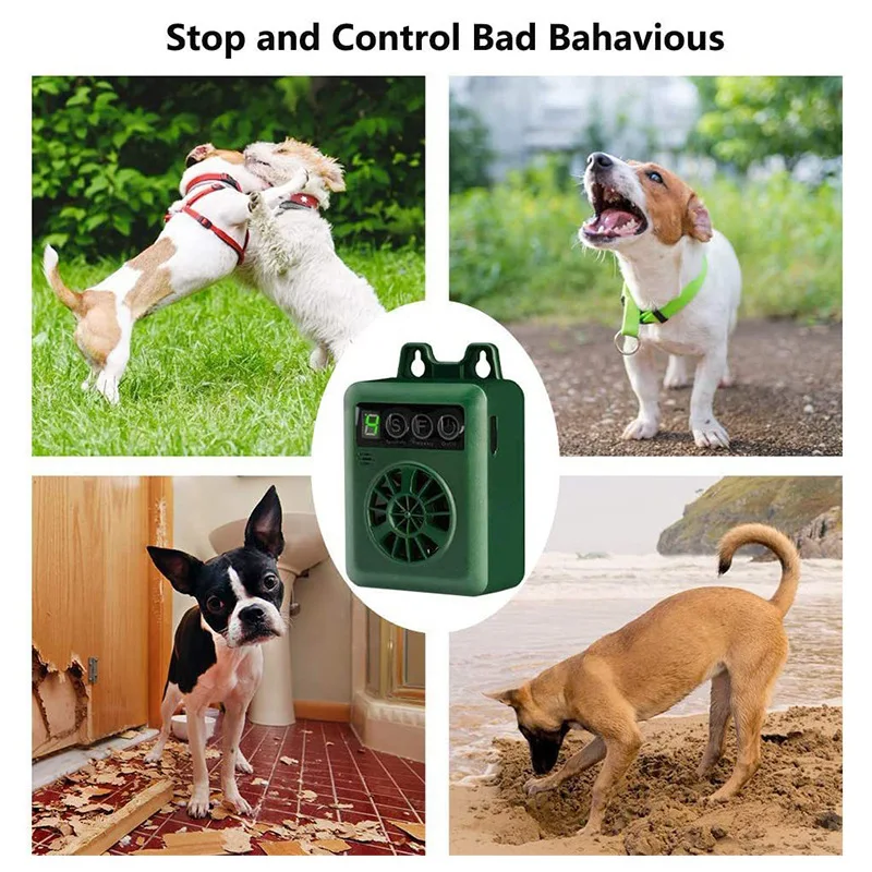 Cross-border new digital display intelligent ultrasonic barking stop ultrasonic dog trainer anti-barking dog drive pet supplies