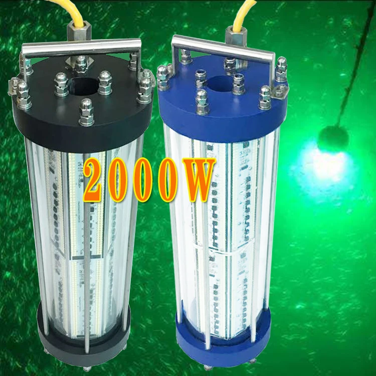 2000w Led Fishing Light Factory, 220v Ac Power Green Led Fishing Lamp Light, White Color Squid Fish Lighting