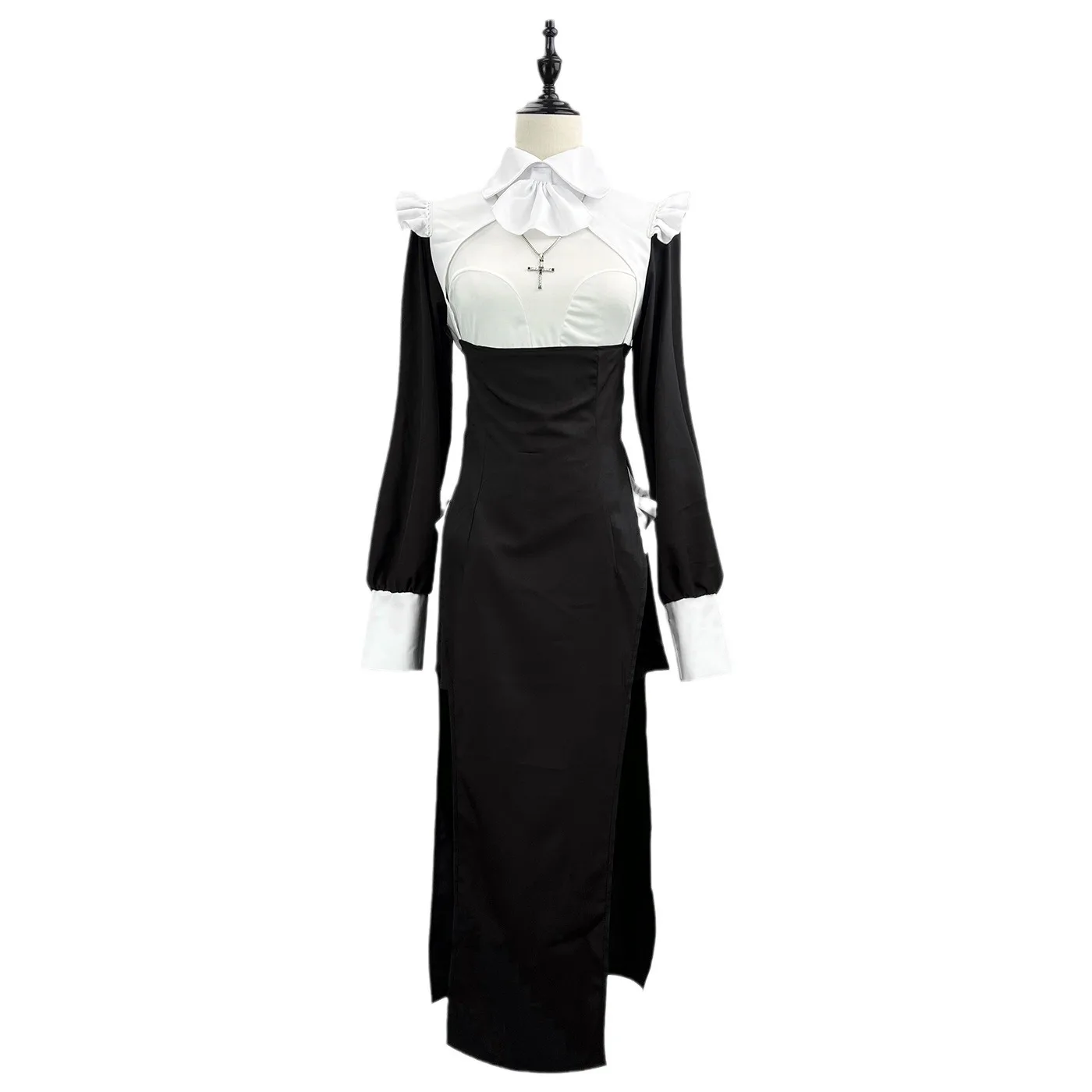 Sexy Nun Costume Tight loween Transformation Maid Long Robe plus Size Viral Women's Faion Stage Performance Traditional ...