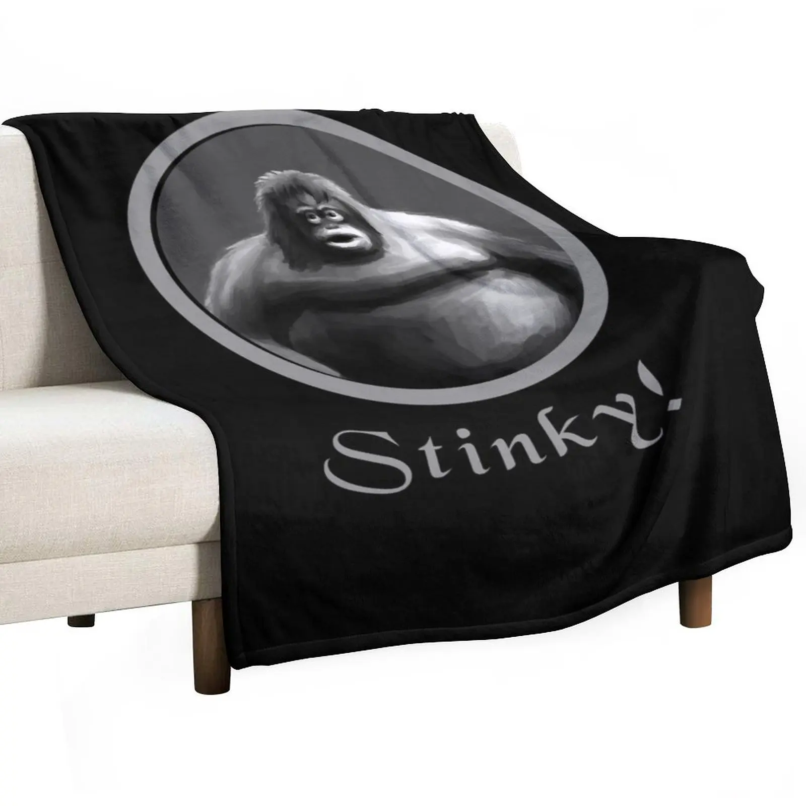 Uh Oh Stinky! Monke Retro Design Throw Blanket christmas gifts sofa bed Giant Sofa Luxury Throw Blankets