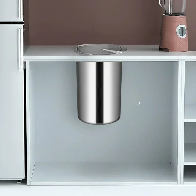 

Waterproof metal trash can, kitchen food waste disposer, trash can cleaning tool