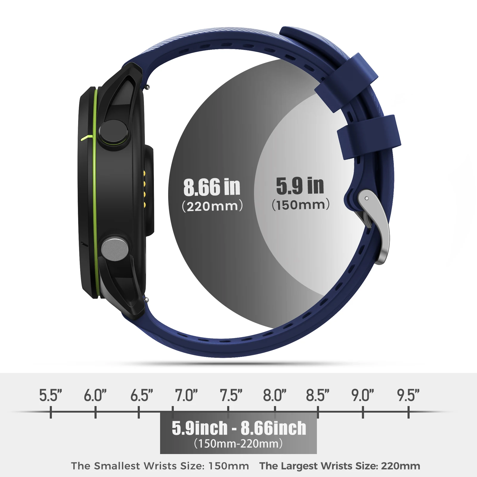 ANBEST 22Mm Dây Silicone Dành Cho Garmin Hoạt Động Đồng Hồ Thông Minh Smartwatch Thay Thế Cho Samsang Galaxy Watch3/S3 Vòng Tay Vòng Đeo Tay