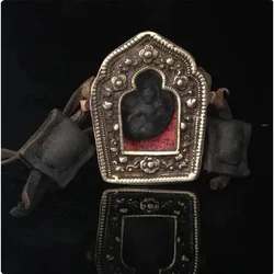 Tibety angau amulets Buddous handts、真ちゅう、金の寺院、男性用の大きな祈りの箱、tibetan