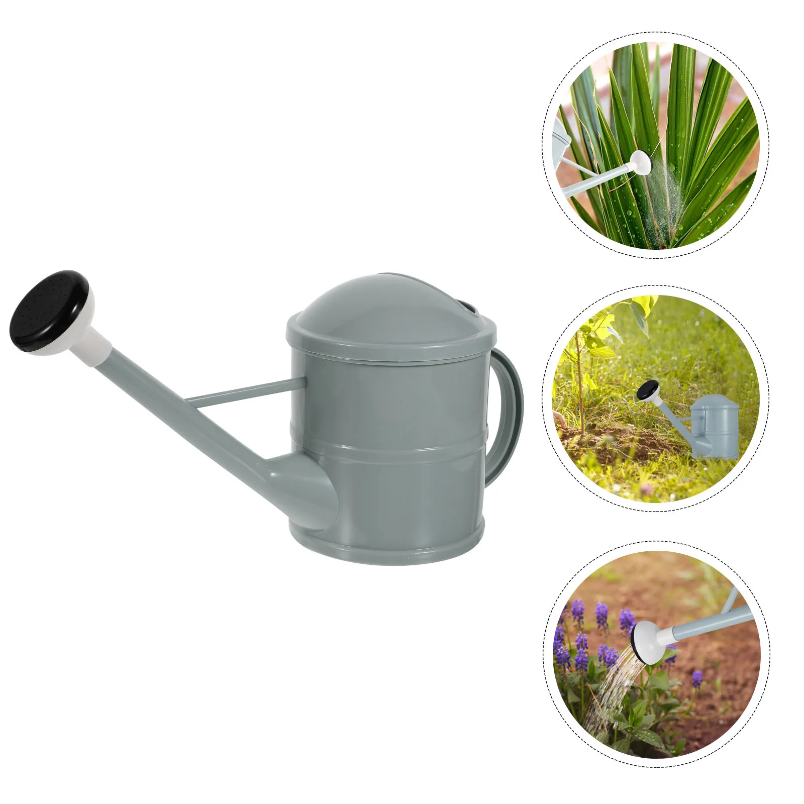 

Plastic Watering Pot Large Opening Ergonomic Handle Spout Detachable Nozzle Easy Pour Garden Plants Flowers