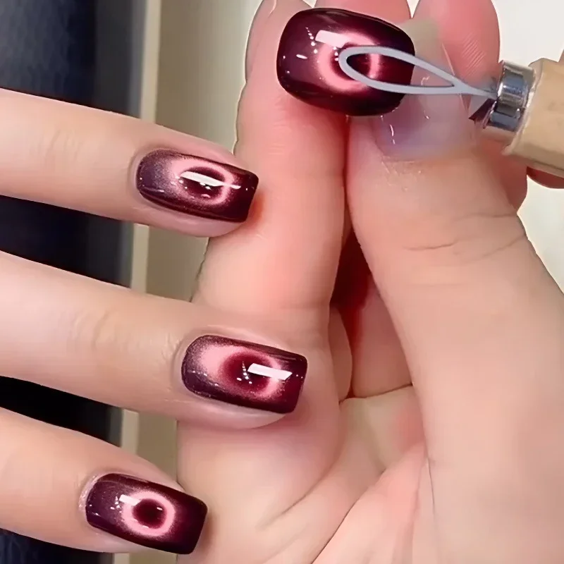 1/2 pçs olho de gato arte do prego ímã oco buraco vazio multi-funcional vara magnética para olho de gato gel polonês manicure ferramenta magnética