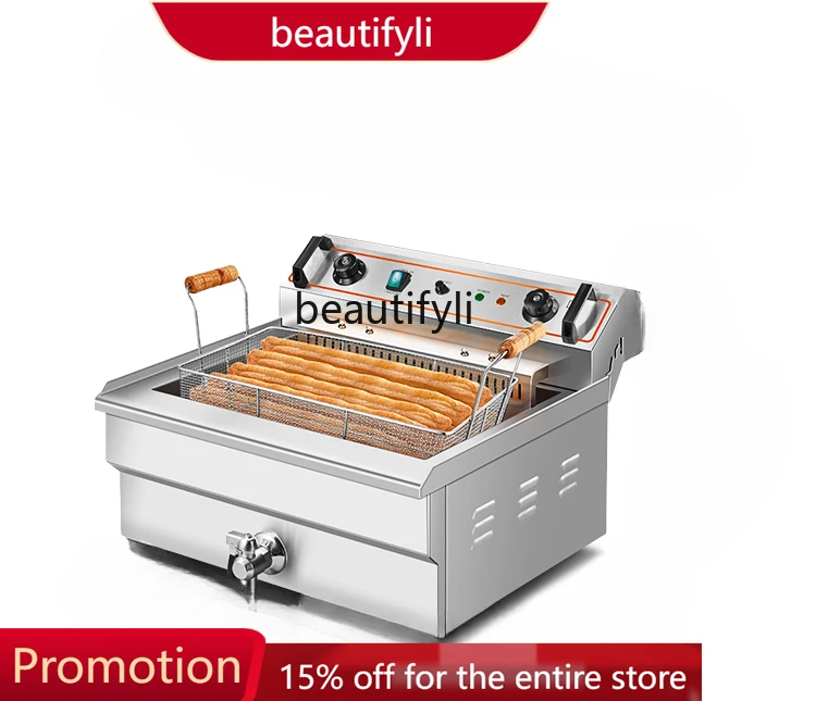 A61 Commercial Deep Frying Pan Large Capacity Machine Fried String Stall Dedicated Constant Temperature Deep Frying Pan