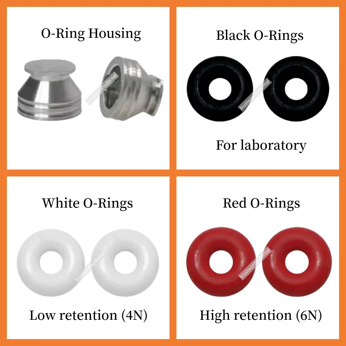 مجموعة غطاء التجنيب على شكل حلقة دائرية للأسنان مجموعة الإسكان المعدنية للاحتفاظ على الأسنان الزائدة لمرفقات دعامة الكرة تناسب Hiossen المتوافق