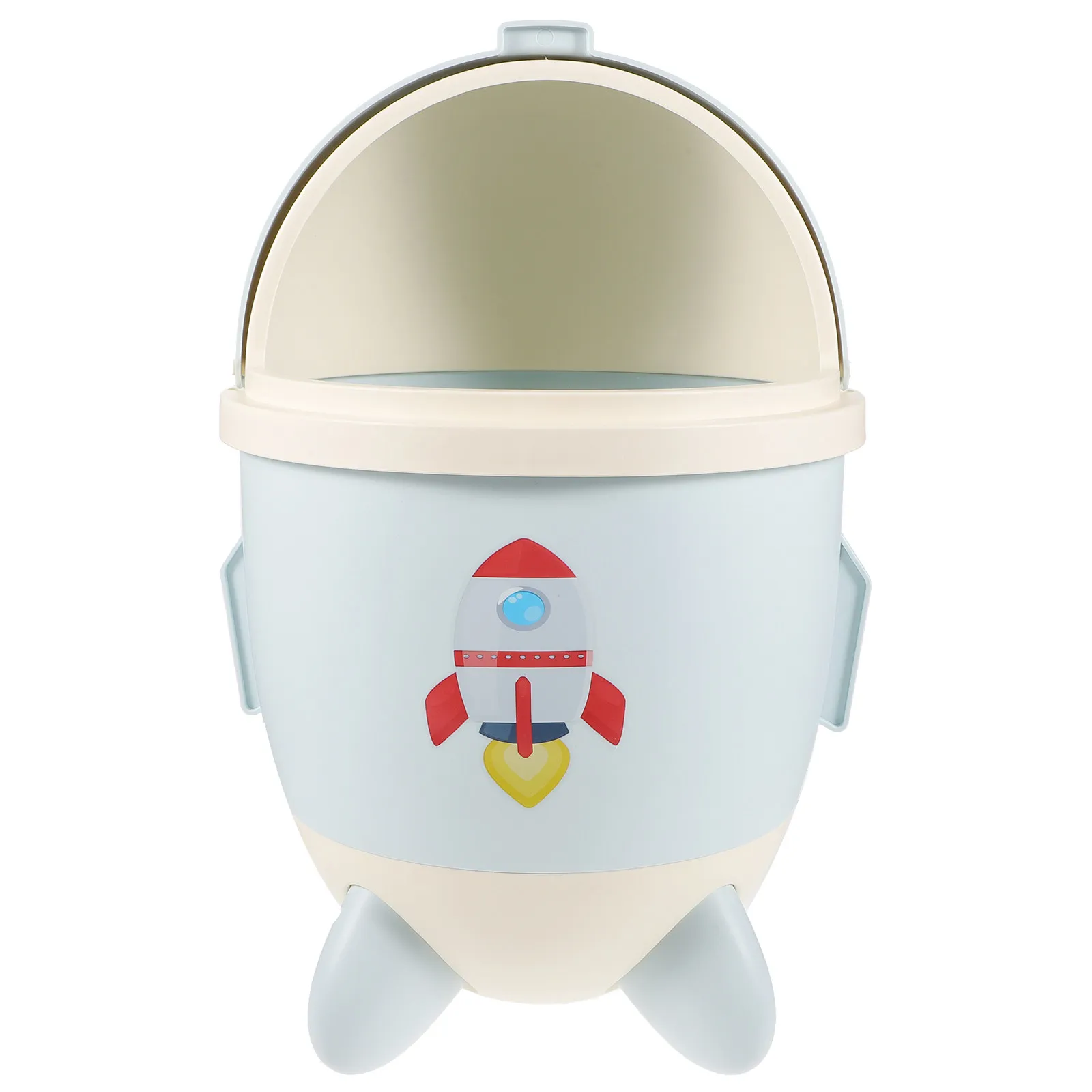 

1pc Rocket Swing Lid Trash Can Premium Plastic Bathroom Kitchen Bedroom Garbage Bin Odor Seal Cockroach Proof