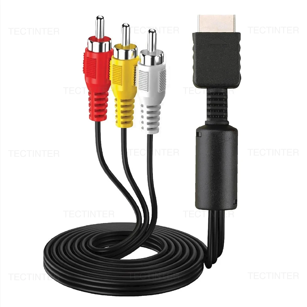 6ft/1.8M AV Cable for PS3 PS2 PS1 PlayStation Splitter RCA Audio Video Extend Cord to Monitor TV RCA Wire Converter Adapter