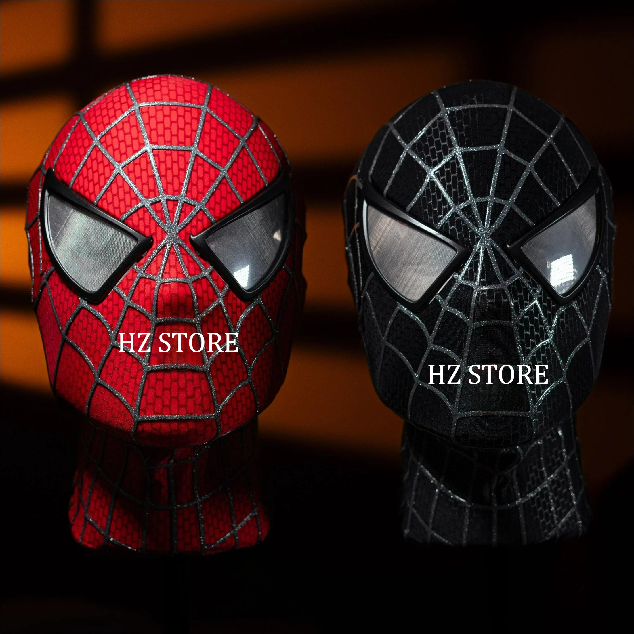 Topeng Spider-Man 3D Tobey 1:1 dengan Faceshell & Lensa yang Dapat Dilepas, Helm Cosplay Spiderman untuk Hadiah Ulang Tahun