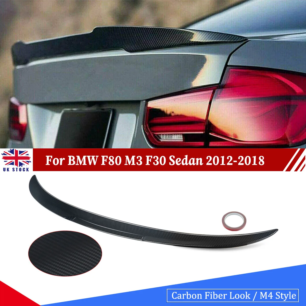 

Rear Spoiler Wing Trunk Lid For BMW F30 328i 330i 335i M3 Carbon Fiber Look ABS Plastic Rear Wings Magickit