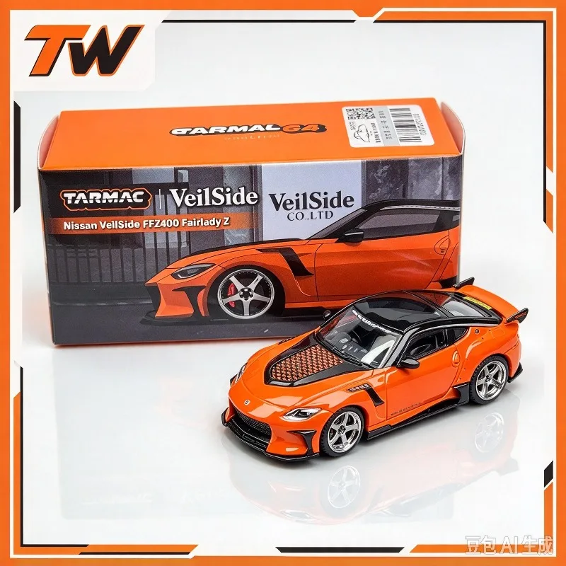TW 1:64 Nissan VeilSide FFZ400 Fairlady Z alloy casting car model small proportion ornament, adult collectible, Popular styles.