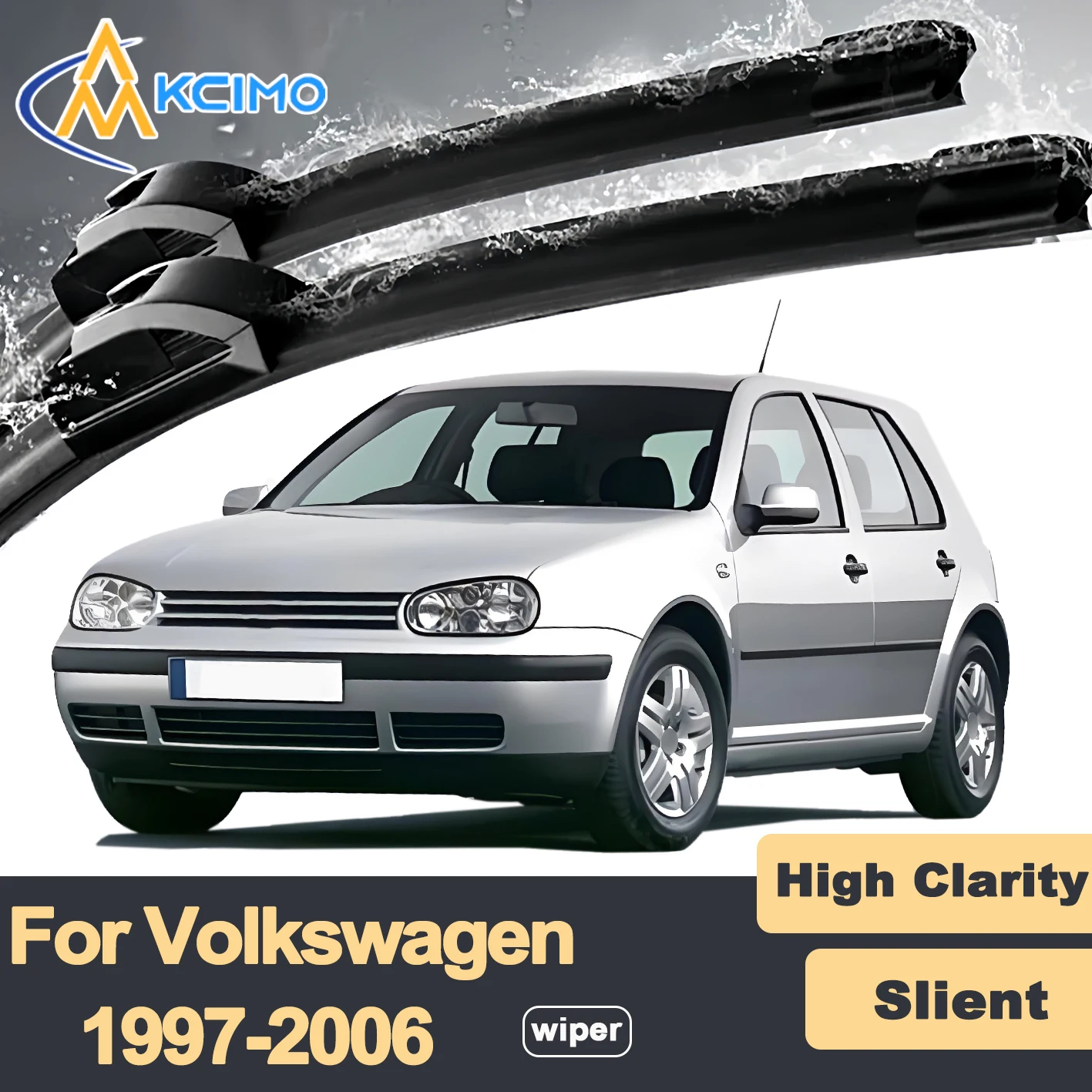 

Premium Rubber Durable Silent Windshield Wiper Blades 2pcs for Volkswagen Golf Mk4 1J 1997-2006 Bora City Golf Town