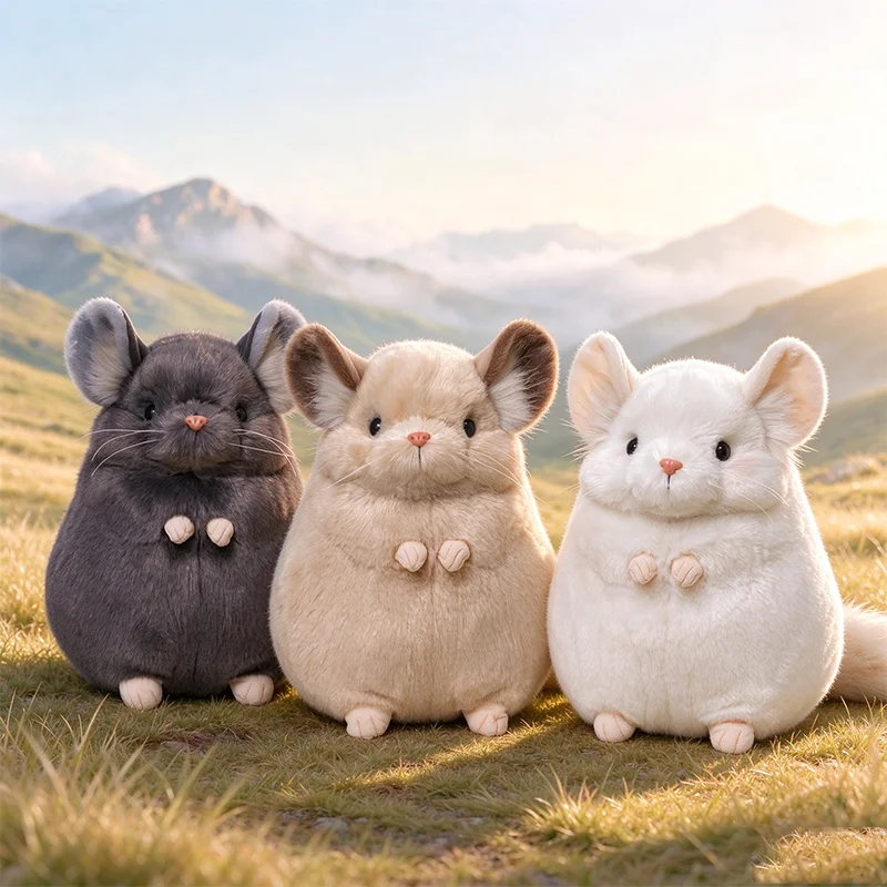 32CM Cute 3 Colour Mouse Plush Toy Cartoon Soft Stuffed Aniaml Pet Fancy Dark Gray White Rat Plushie Doll Kid Baby Birthday Gift
