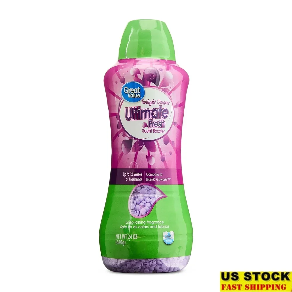 Potenciador de aroma fresco definitivo, cuentas de lavandería de 24 oz, elimina el olor, sueños crepusculares, Aroma de larga duración, seguro, todos los tejidos