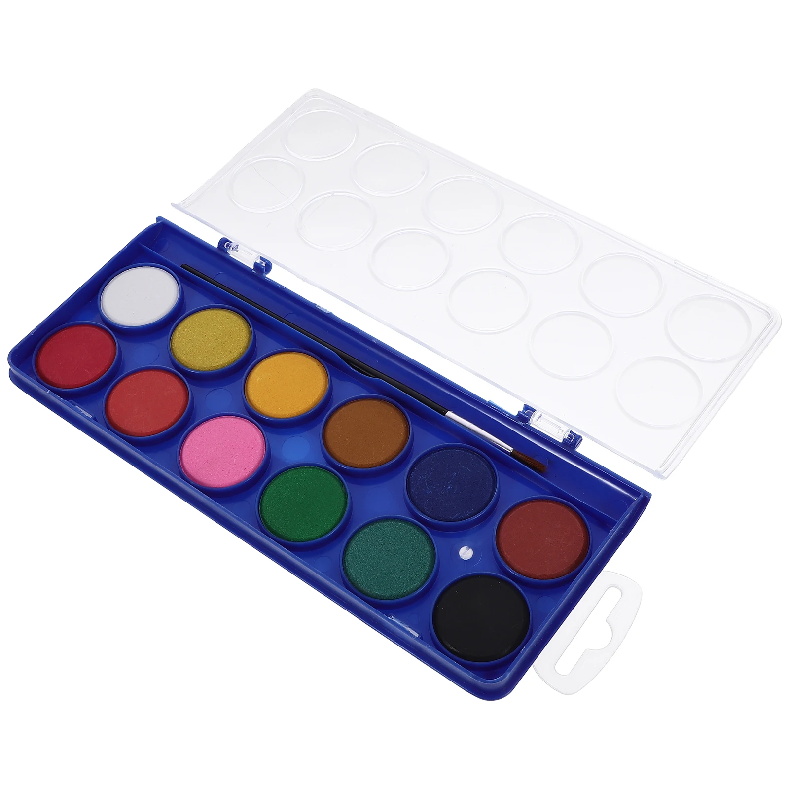 

1 set Watercolor Paint Set 12 Unique Vibrant Cake Colors Kids Artists Craft Supplies Solid Pigment Kit Easy Wash Clean
