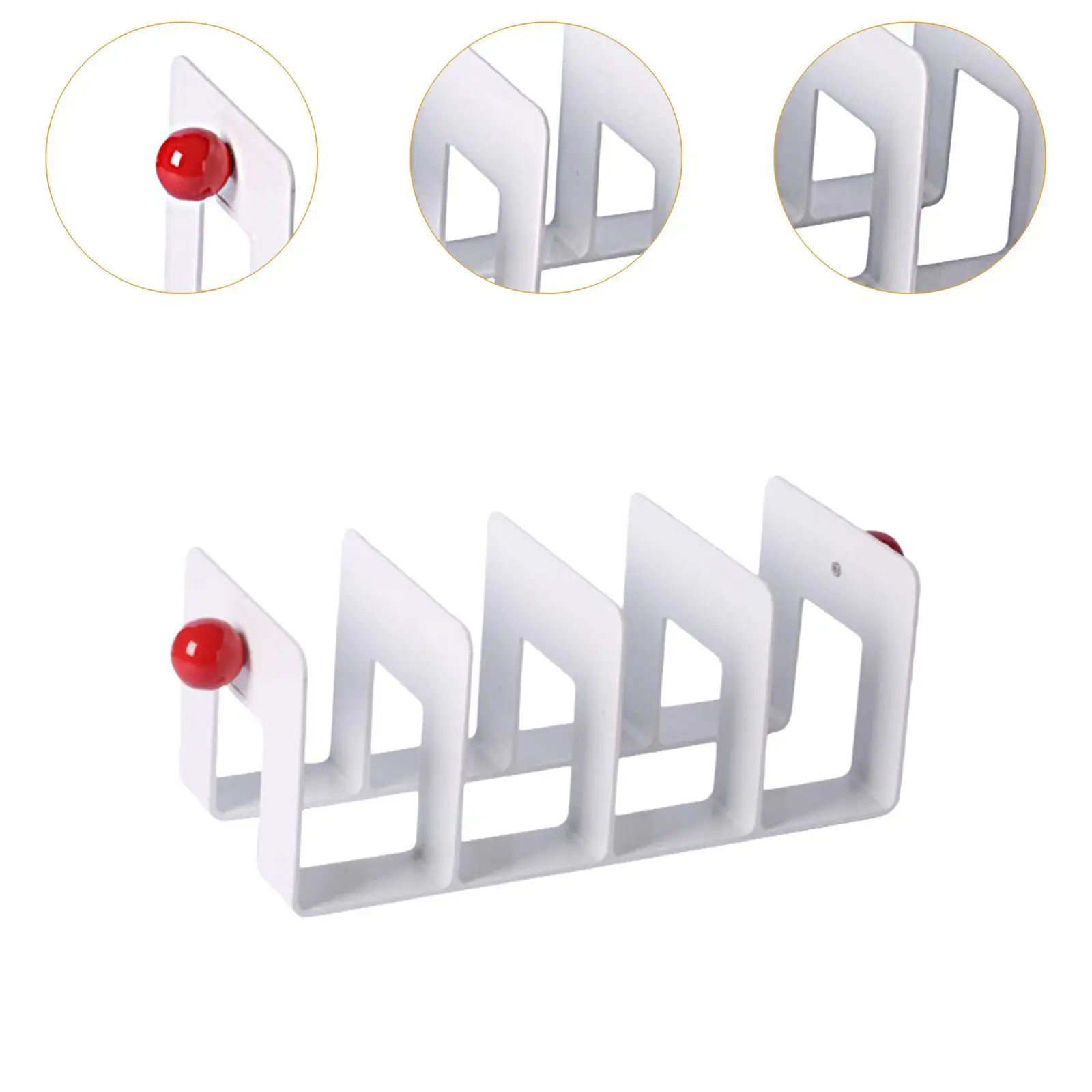 Acrylic Bookend Book Stopper Stationery Desktop Decoration Desk Bookshelf for Heavy Books Vinyl Records Envelopes Recipe Shelves