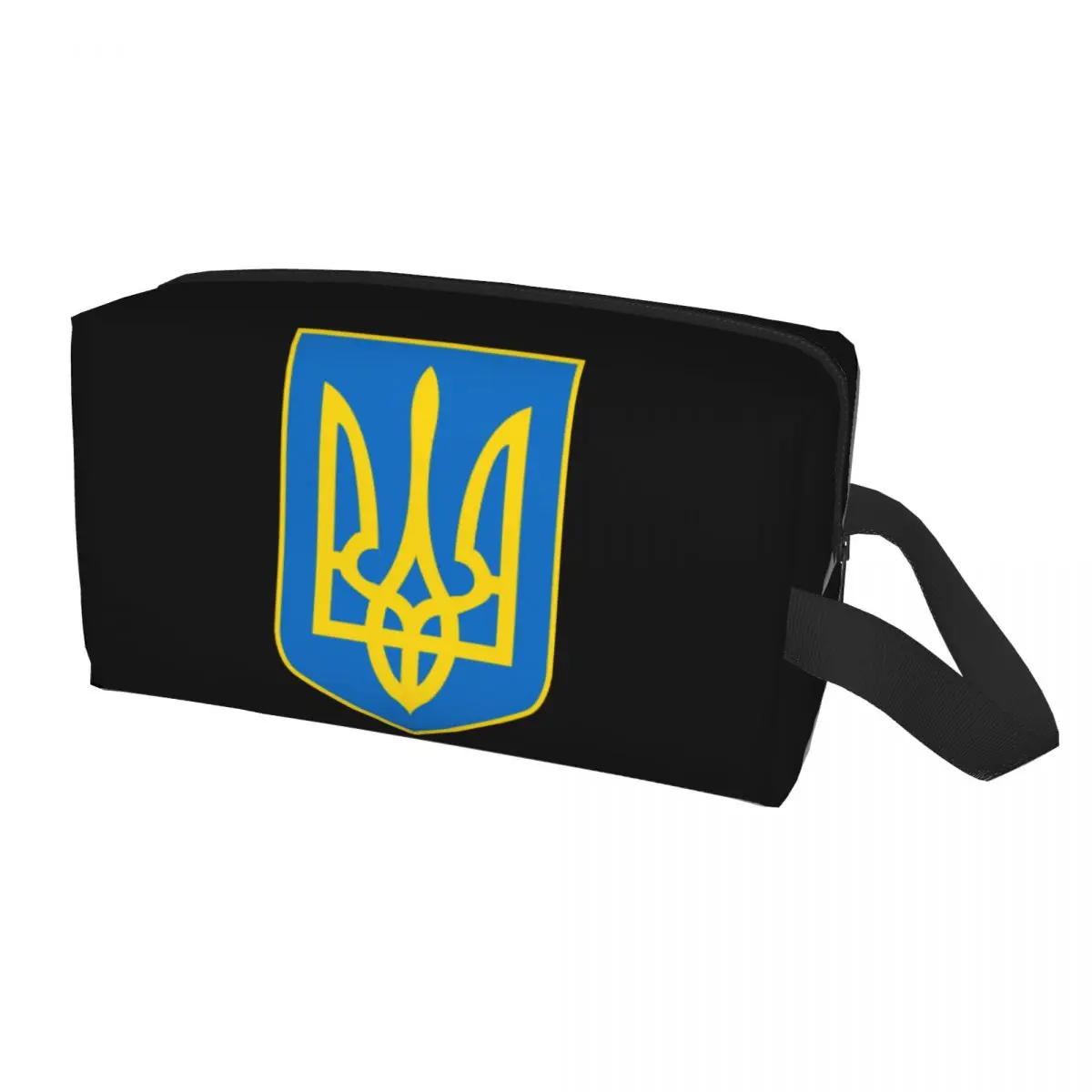 

Косметичка женская с гербом Украины, Большая вместительная украинская эмблема, тройной флаг, искусственная косметичка