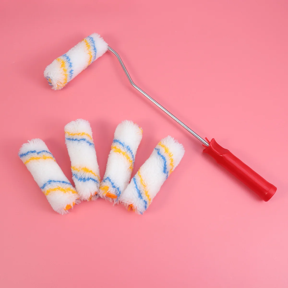 

10 шт., валики для рисования всех красок, моющиеся, многоразовые, гладкая отделка, инструмент для рисования стены, потолка, роликовая кисть для ремонта стен