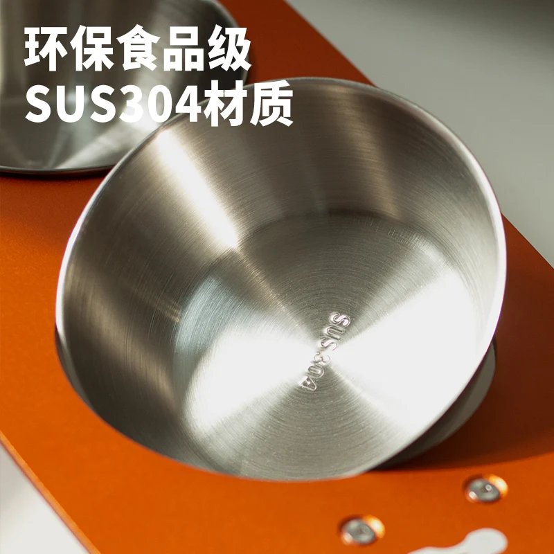 Anti-knock large diameter wear-resistant and easy-to-clean stainless steel cat and dog pet bowl