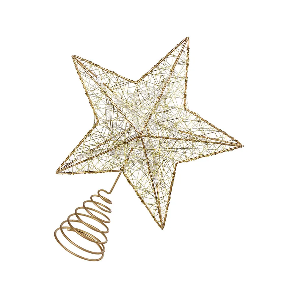 

1Pcs Xmas Tree Topper Luminous Golden Star Christmas Home Party Tree Decoration Ornament Treetop Decor Christmas Adornment