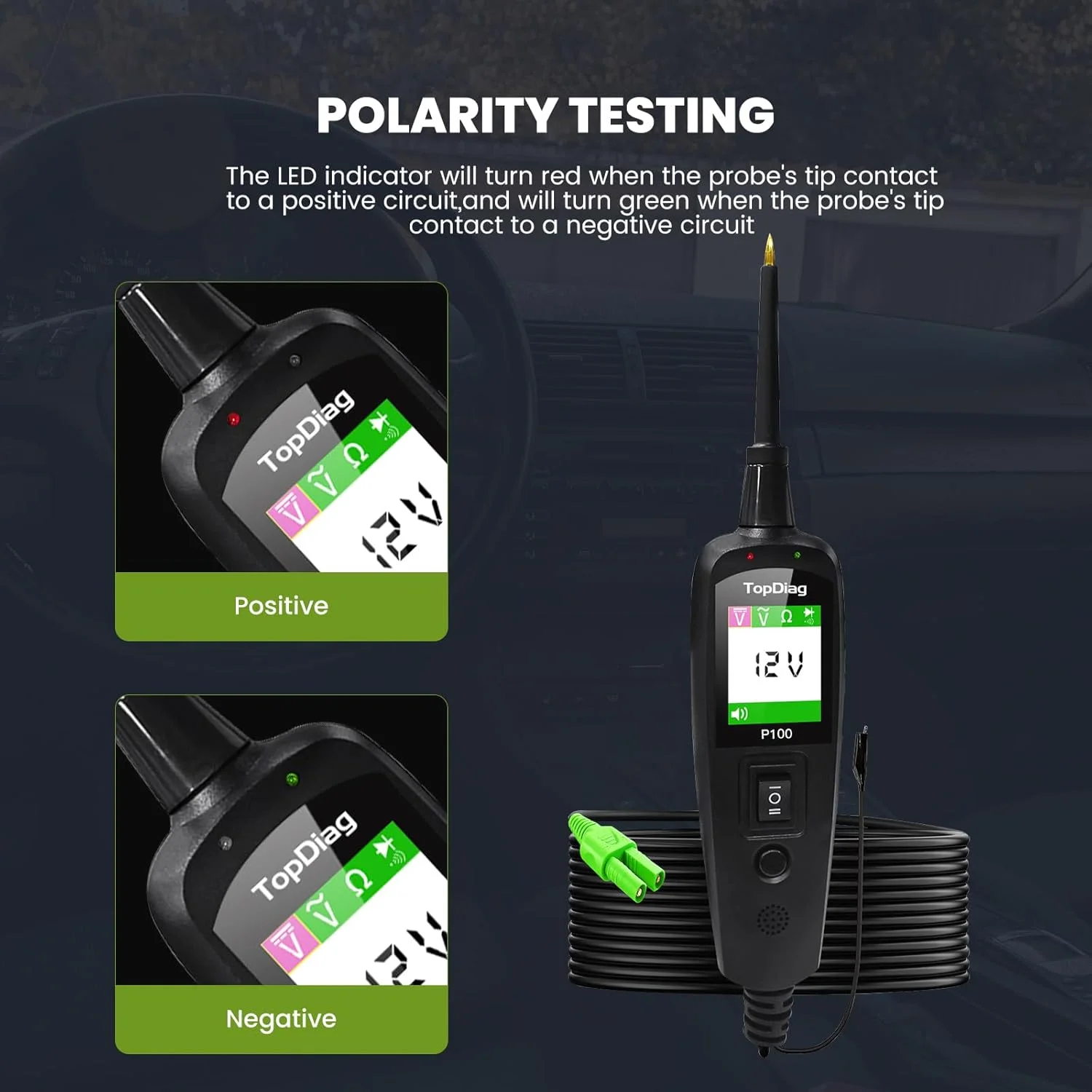 2026 JDiag P100 Automotive Circuit Tester Auto Voltage Detector Elektrisch Systeem Probe Kit AC DC 12 V 24 V auto Diagnostic Tool