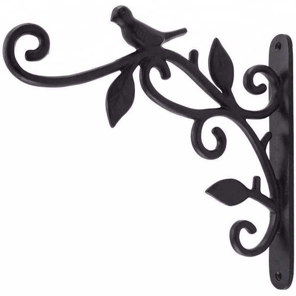 

Hanging Plant Hook Cast Iron Flower Basket Hooks Bracket Hanger for Bird Feeder Lantern Planters Pots Wind Chimes